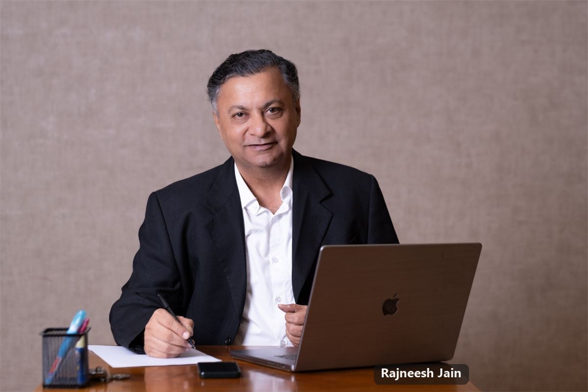 Rajneesh Jain, founder of Corem Sales Consulting, at his desk